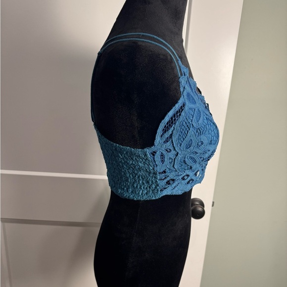 Free people fp one Adella Bralette in blue crochet lace night swim - Picture 4 of 6